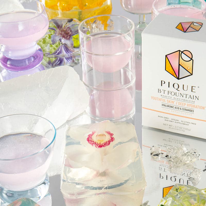 Beauty electrolyte served over ice